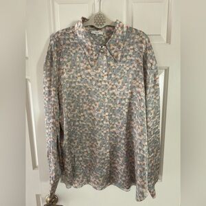 Vince Carnation Shaped Collar Silk Blouse – XXL